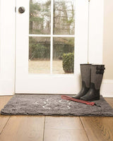 Door mat in Gray with paw - Water absorbent