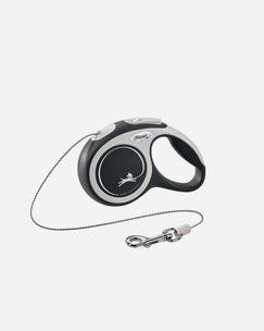 Flexi New Comfort Cord - Retractable Dog Leash - Grey/Black
