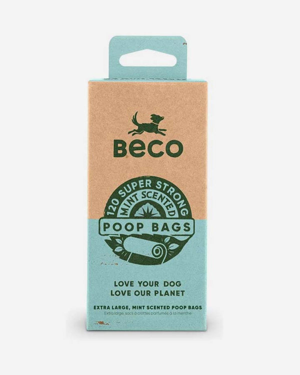 Beco Recycled Scented Poop Bags - 8 rolls with 120 bags
