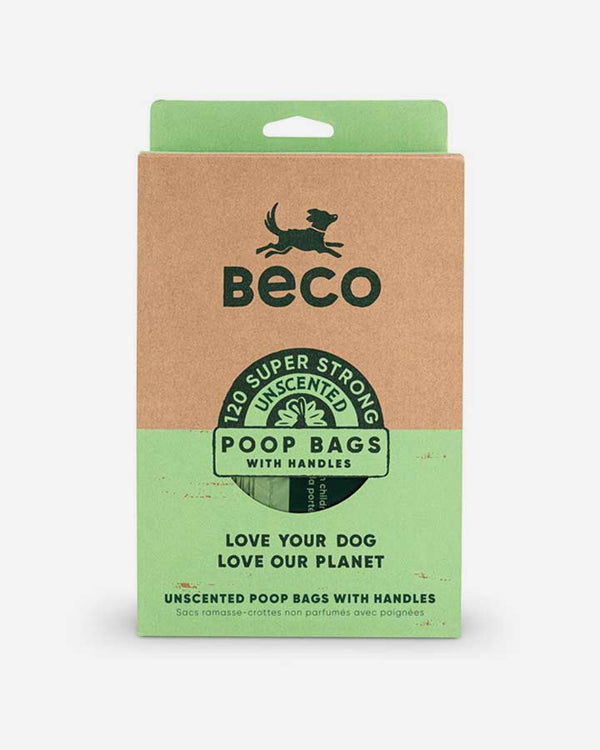 Beco Recycled Poop Bags with Handles - 8 rolls with 120 bags