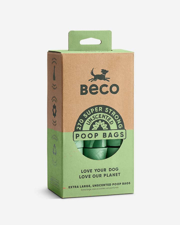 Beco Recycled Poop Bags - 18 rolls with 270 bags