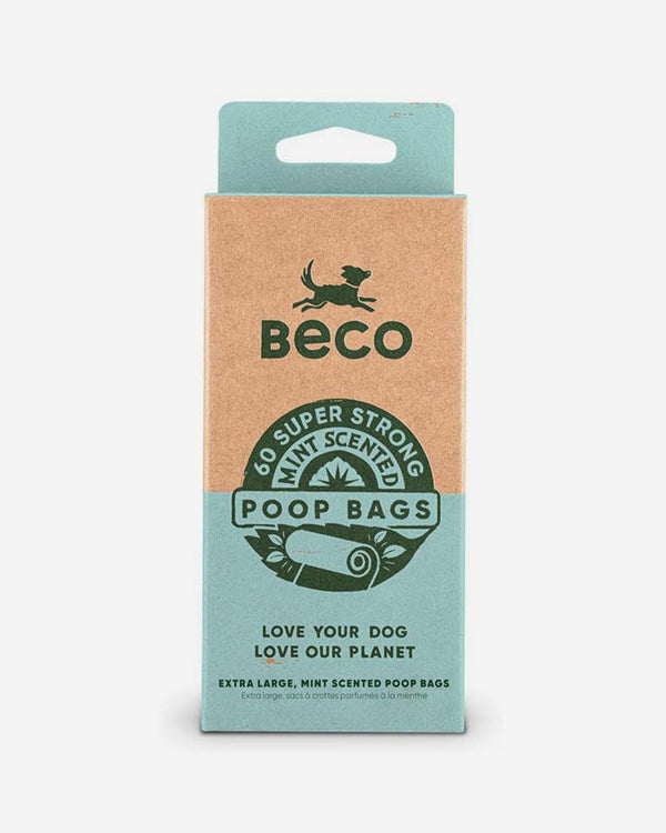 Beco Recycled Scented Poop Bags - 4 rolls with 60 bags