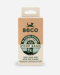 Beco Compostable Poop Bags - 8 rolls with 96 bags
