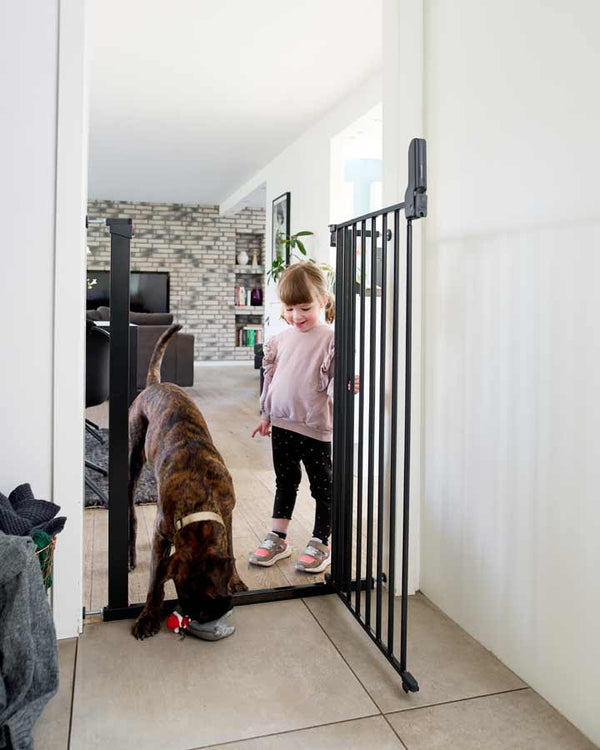 DogSpace Bonnie - Extra Tall Pressure Fitted Dog Gate - Black