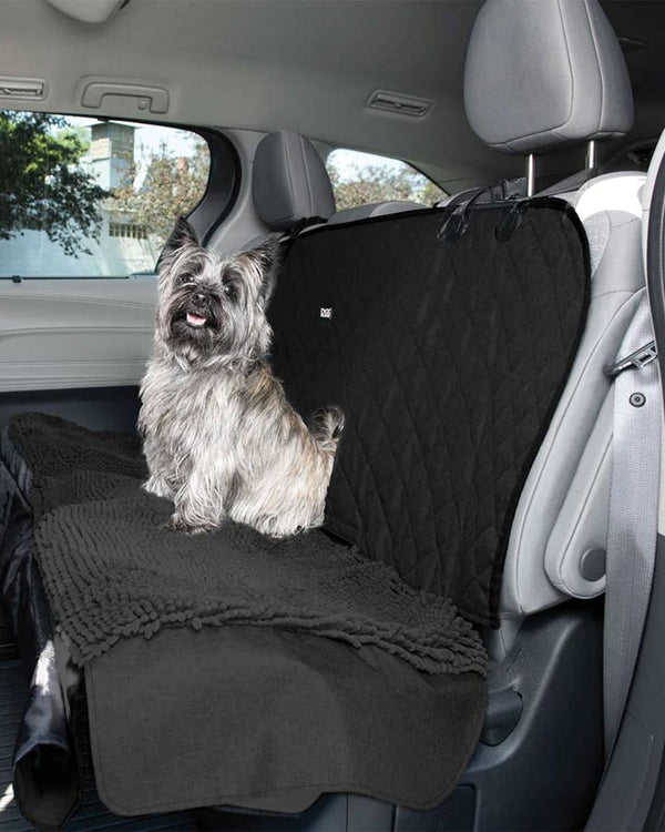Dirty Dog 3-in-1 Seat Cover for Rear Seat - Black
