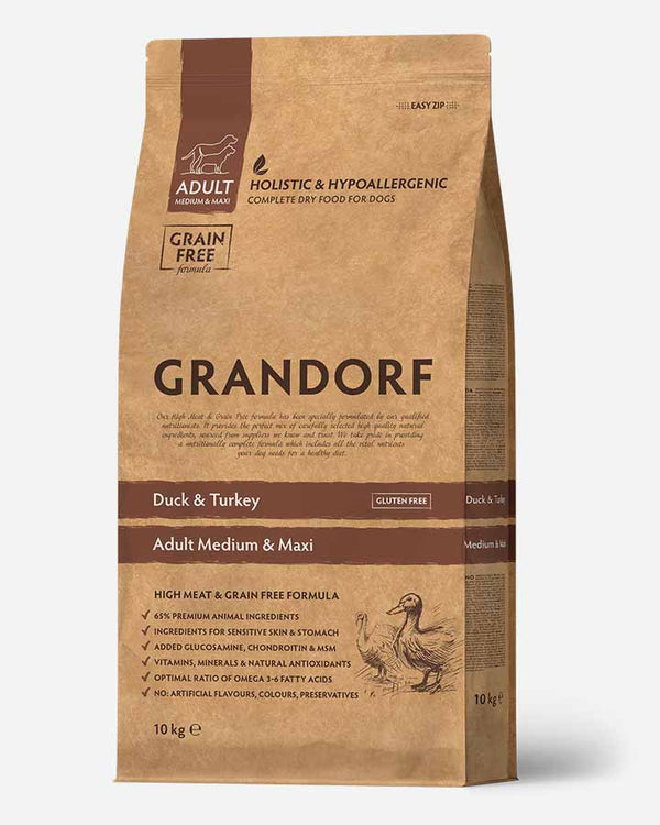 Grandorf Adult - Duck, Turkey and Grain Free - 10kg