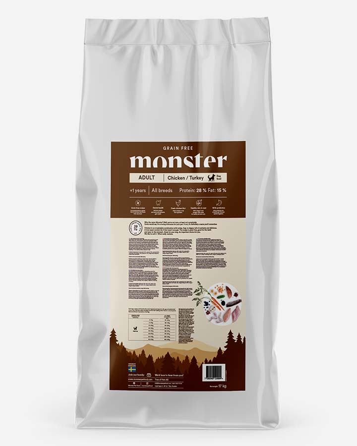 Monster Adult - Grain-Free Chicken & Turkey - 17kg