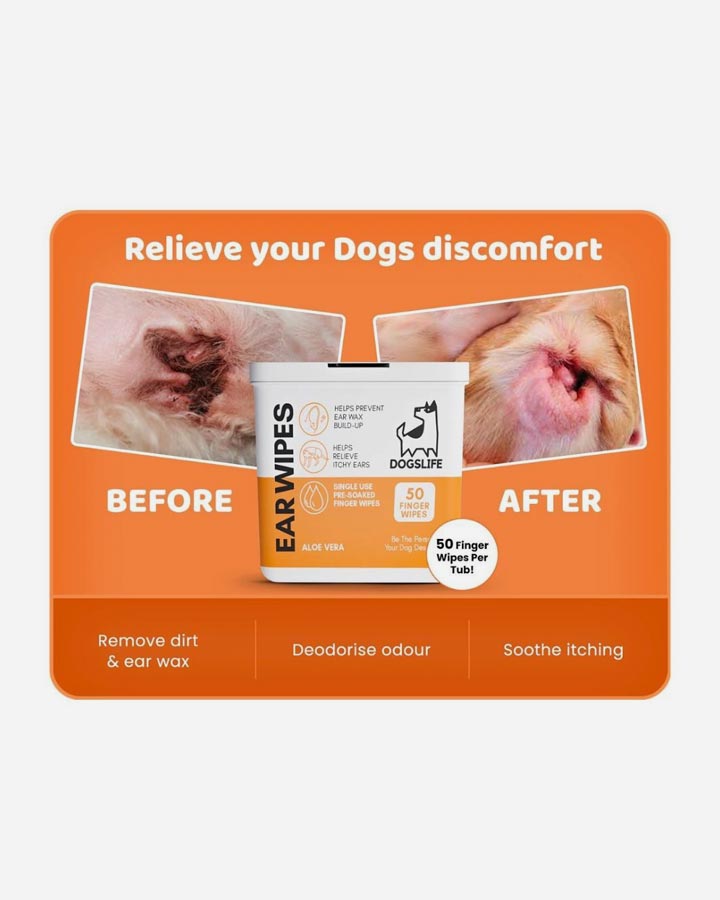 Ear-cleaning wipes for dogs and cats