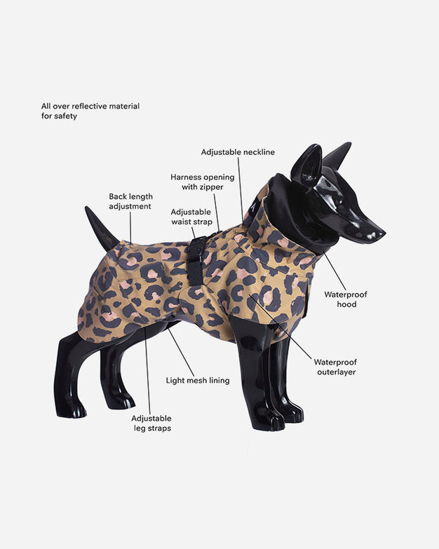 Details of Paikka Visibility Raincoat - Leopard
