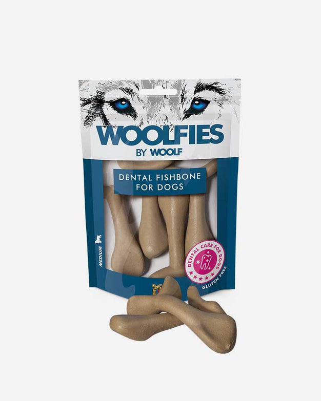 Woolfies Dental Fishbone for Dogs - Medium