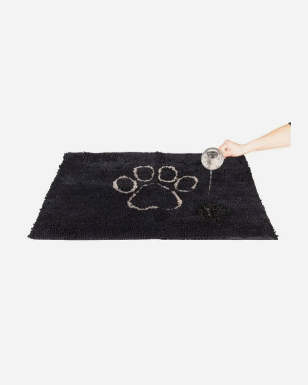 Door mat in Black with paw - Water absorbent