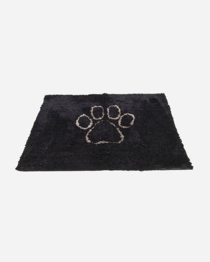 Dirty Dog Door Mat Black with paw –