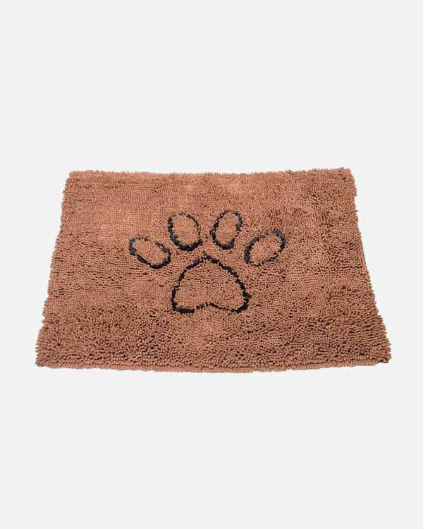 Dirty Dog Door Mat - Brown with paw
