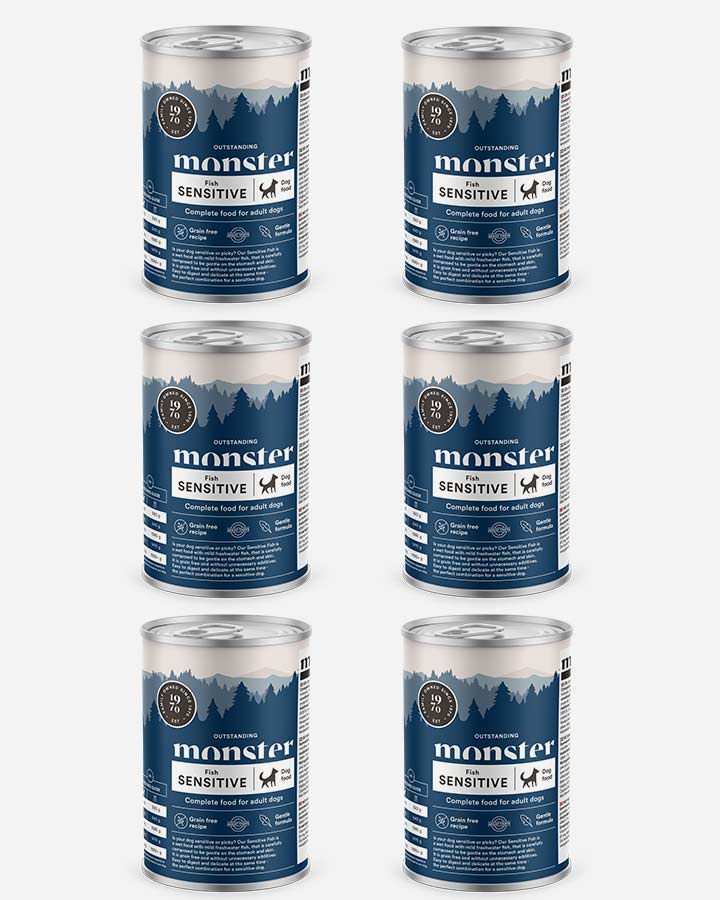 Monster Fish Sensitive - Wet dog food - 6 cans