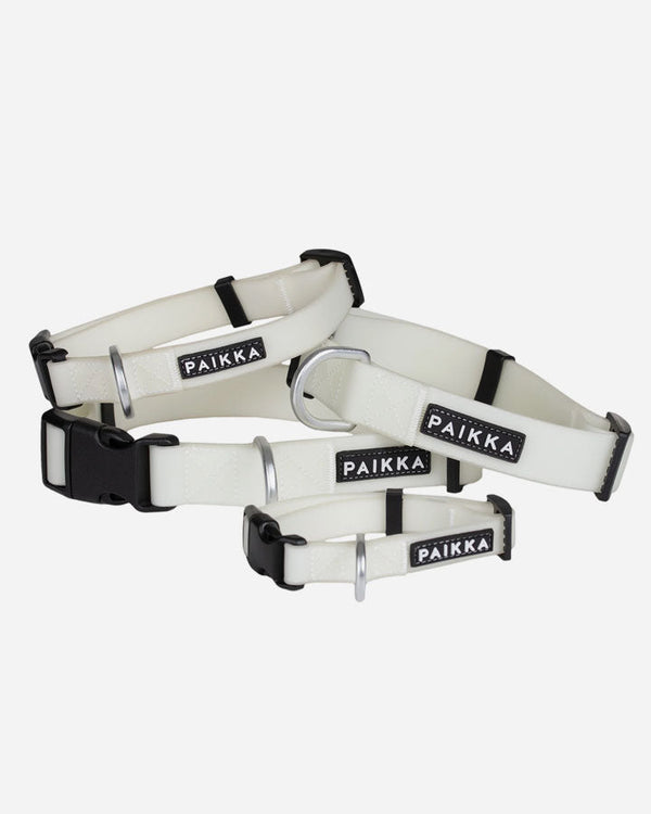 Paikka Glow Dog Collar - White