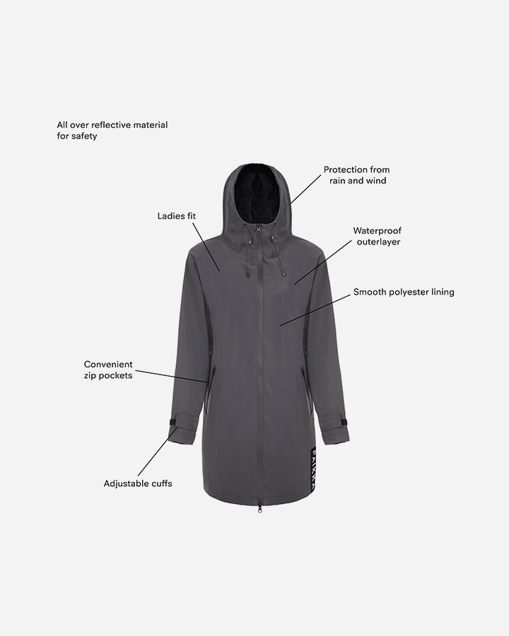 Paikka Human Visibility Raincoat - Dark details