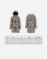 Paikka Human Visibility Raincoat - Size Guide
