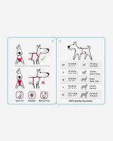 Red Dingo Padded Dog Harness - size guide