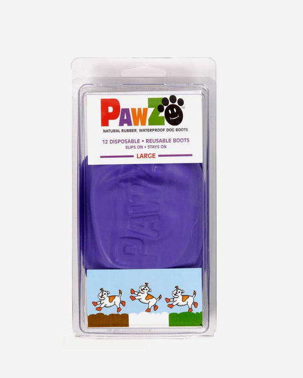 PawZ Dog Shoes - Rubber Boots - Purple - Large