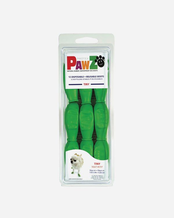 PawZ Dog Shoes - Rubber Boots - Lime Green - Tiny