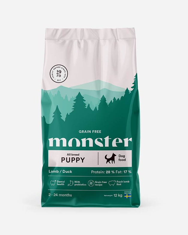 Monster Puppy All Breed - Grain Free Lamb & Duck - 12kg