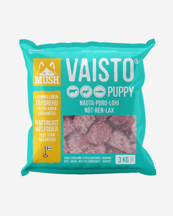 MUSH Vaisto Puppy Iceblue XL - Beef Reindeer and Salmon- 3kg