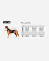 Paikka Recovery Winter Shirt- Size Guide