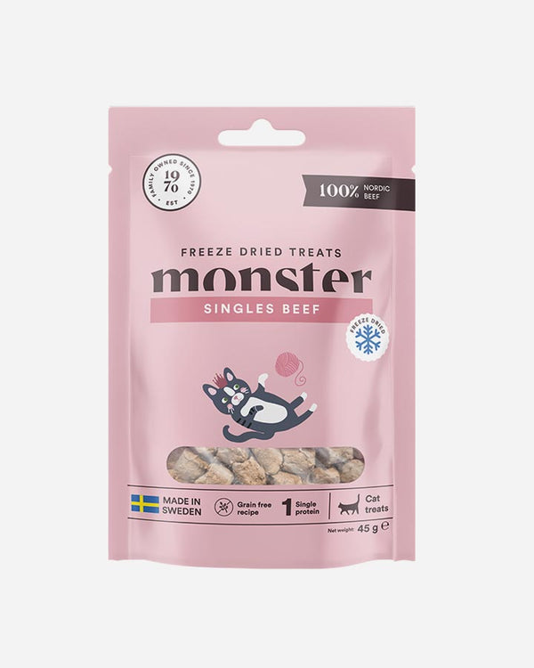 Monster - Freeze-dried Treats with Beef - for cats