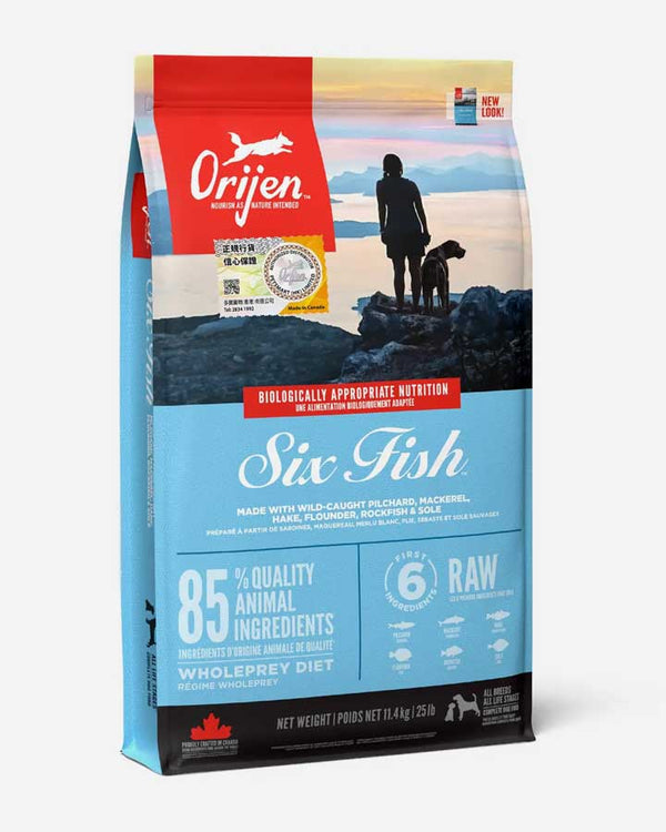 Orijen Six Fish dog food - 11.4kg