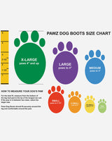 PawZ Dog Boots Size Chart