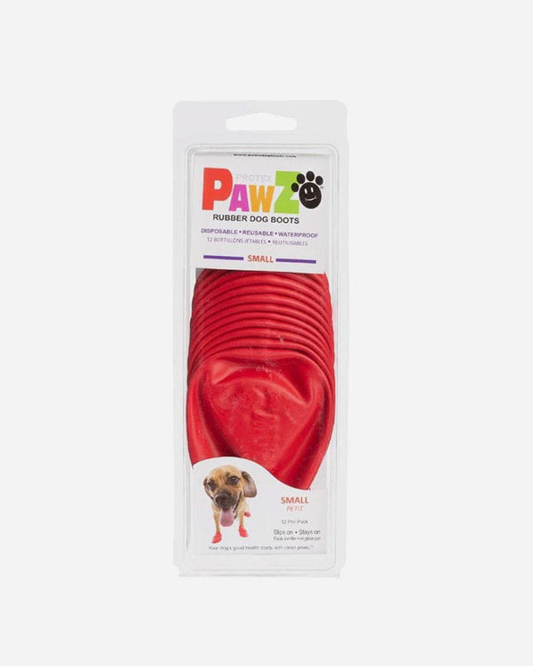 PawZ Dog Shoes - Rubber Boots - Red - Small