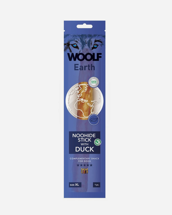 Woolf Earth Noohide Stick with Duck - XL- Dog Snack