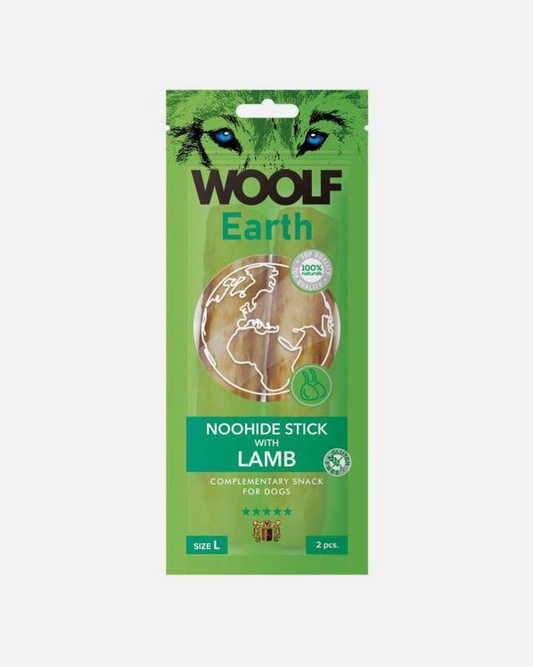 Woolf Earth Noohide Stick with Lamb - Large - Petlux