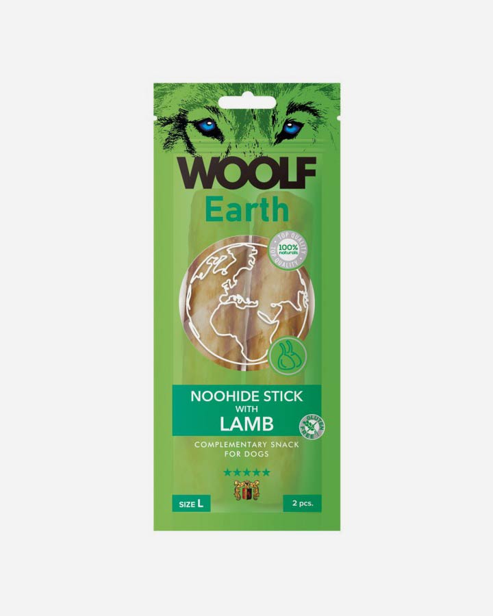 Woolf Earth Noohide Stick with Lamb - Large - Petlux