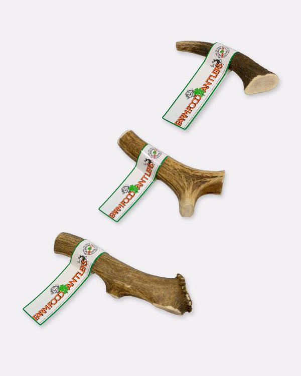 FarmFood Whole Deer Antlers - Dog Chew Sticks - Three Sizes