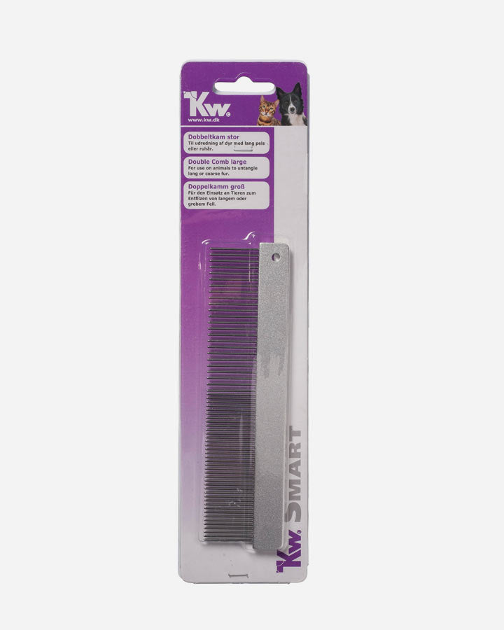 KW Smart Double Comb - Large - For grooming cats & dogs