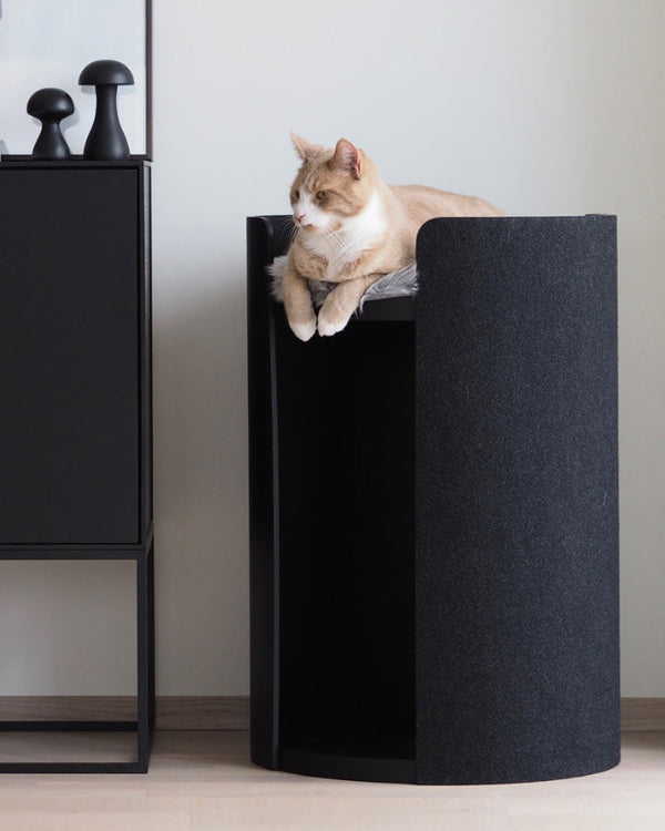 Torre Cat Scratching Post - (Ash Black) Small