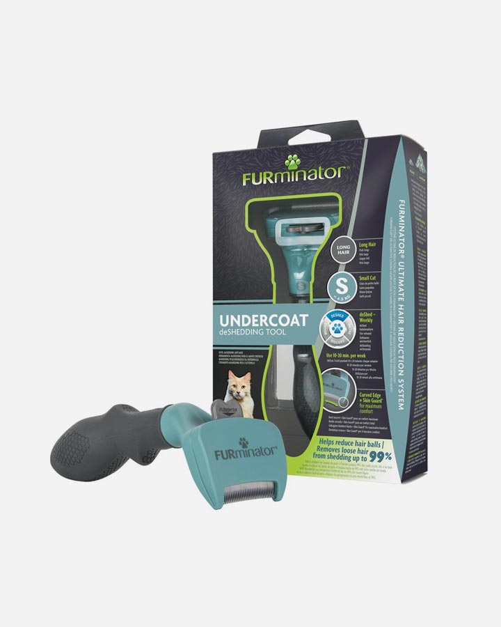 FURminator Undercoat Deshedding Tool - Small - For long haired cats