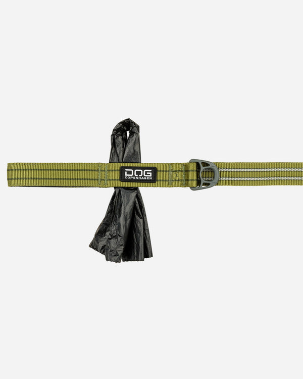 Urban Freestyle Dog Leash - Hunting Green - Poop bag attached