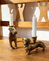Candlestick Holder Terrier - Brass - Petlux
