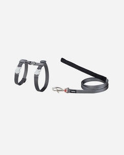 Red Dingo Cat Harness & Leash - Gray