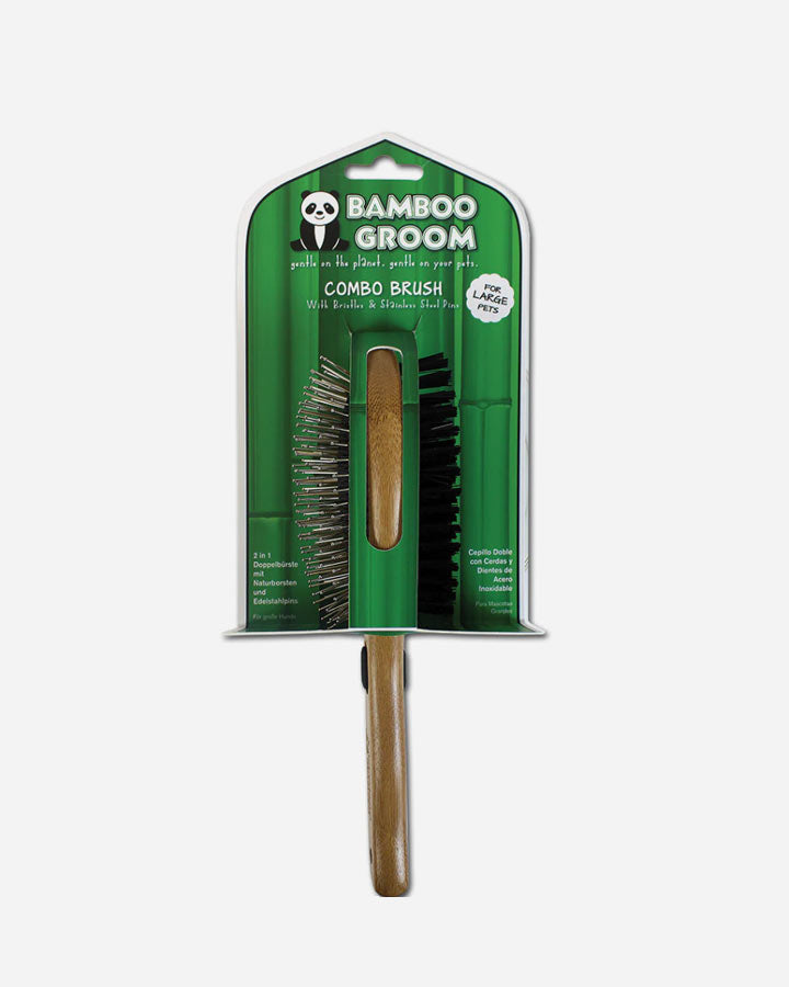 Bamboo Groom Combo Brush for large pets