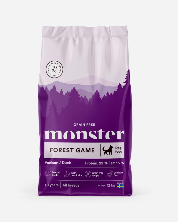 Monster Grain Free Dog Food Forest Game 12kg