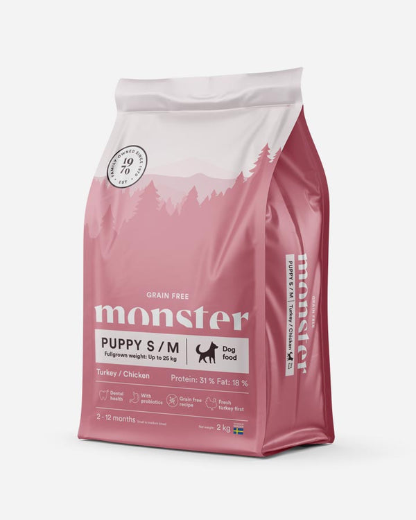Monster Grainfree Puppy Food S/M 2kg