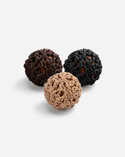 Filo Kitten Balls from MiaCara - 3-pack with black. brown and natural