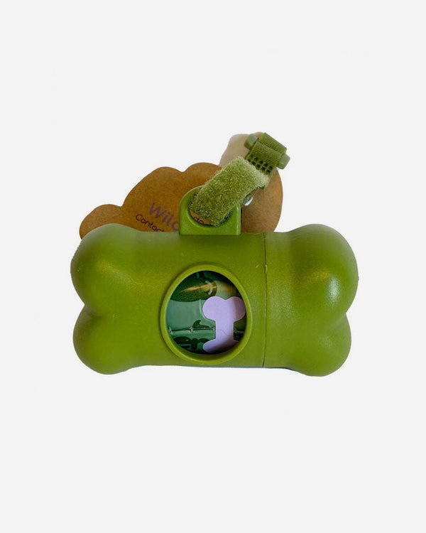 Green Bone Poop Bag Holder - Petlux