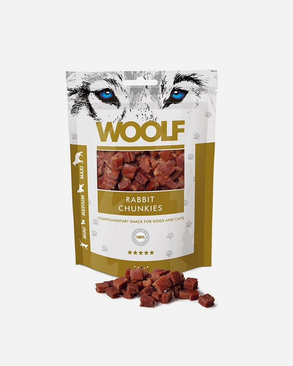 Woolf Rabbit Chunkies - Snack for Dogs - Petlux