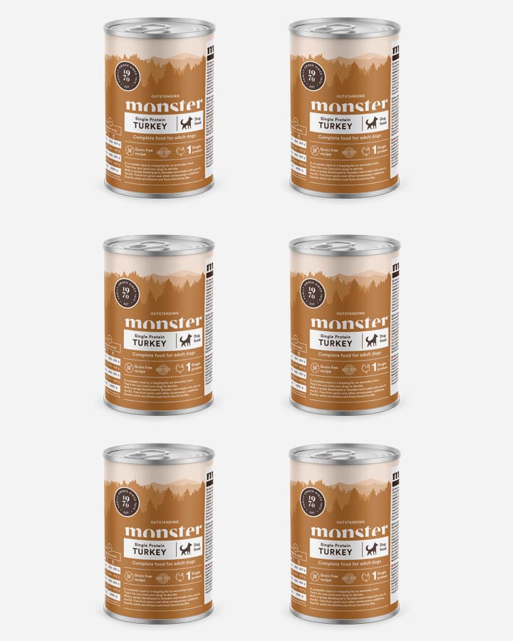 Monster Dog Wet Food - Turkey - 6 cans