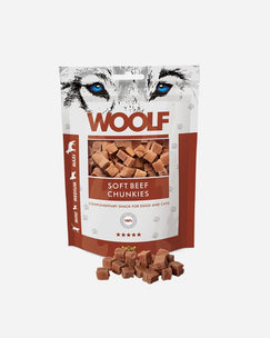 Woolf Soft Beef Chunkies - Snack for dogs and cats - PetLux