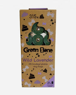Green Bone Biodegradable Dog Bags - Wild Lavender - 21 rolls